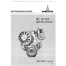 Deutz Diesel Engine BF6L912 - F6L913 - BF6L913 / C Operators Manual